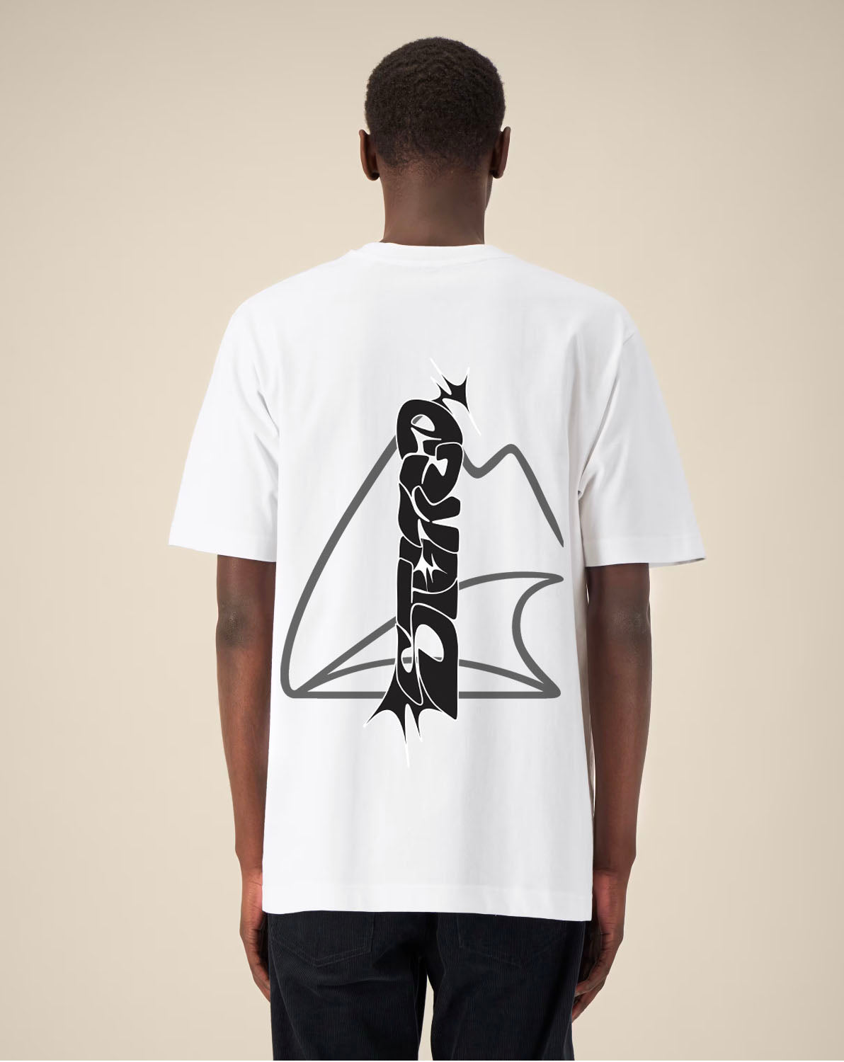 Stoked white Tee