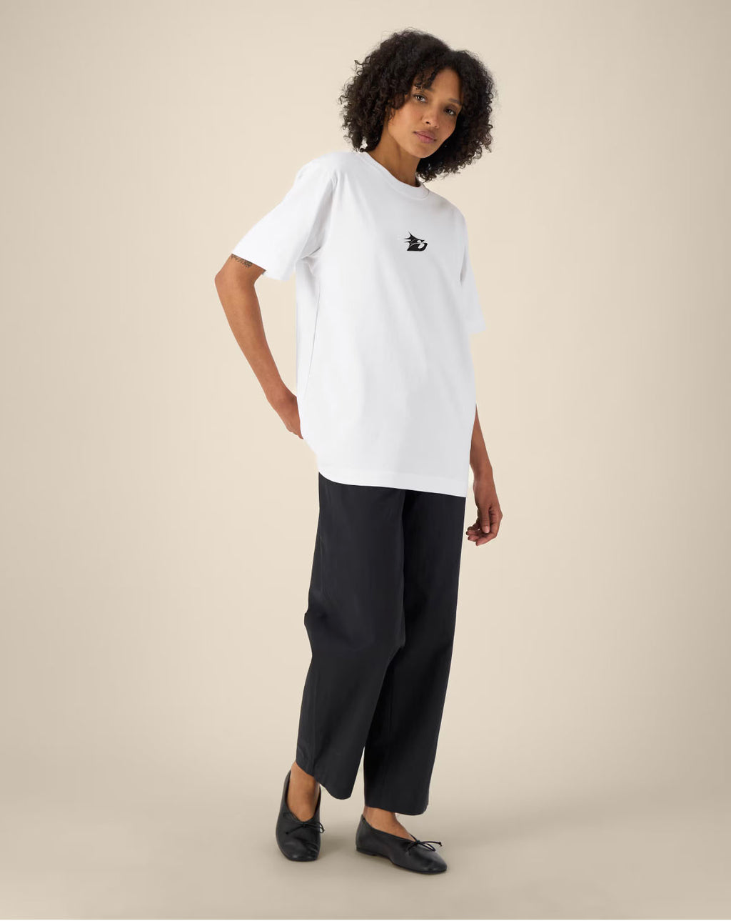 Stoked white Tee