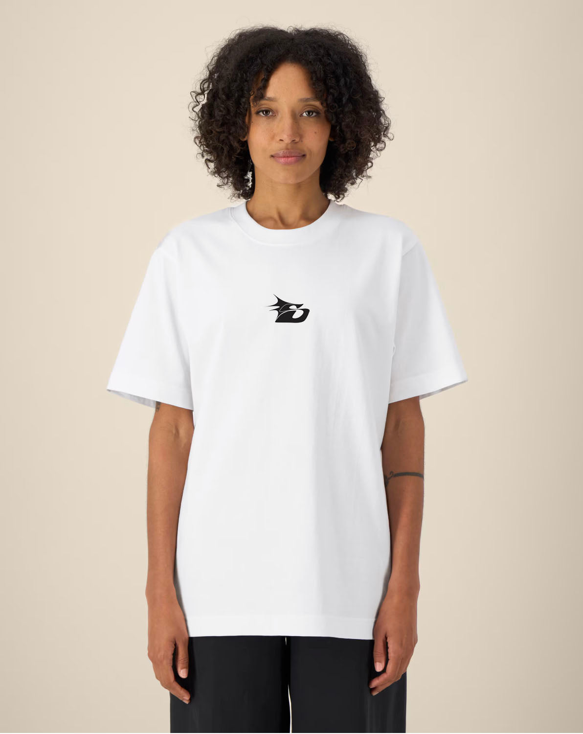 Stoked white Tee